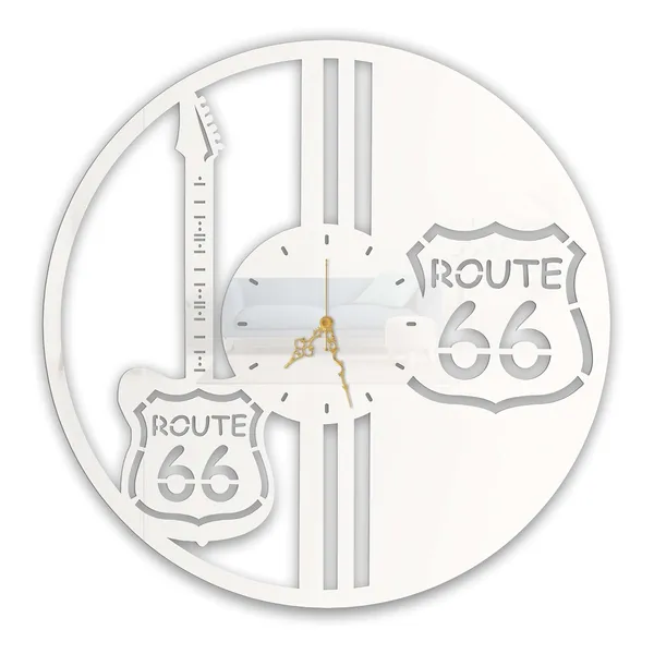 White_Highway_Rider_Wall_Clock_Metal_Built_Ultra_High_Gloss_Metal_Wall_Clock_Silent_Non_Ticking_Movement_Retro_Wall_Decor_For_Living_Room_Cafe