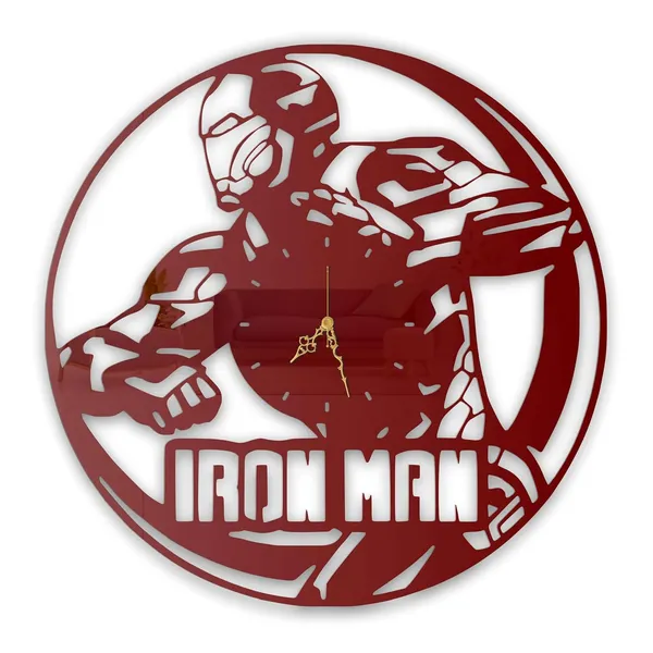 Wine_Red_Metal_Armored_Hero_Wall_Clock_Metal_Art_Silent_Non_Ticking_Futuristic_Warrior_Theme_Wall_Decor_For_Living_Room_Bedroom