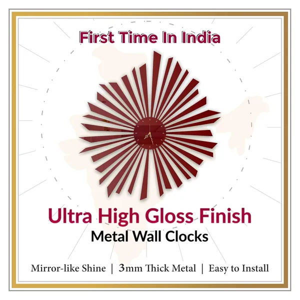 Wine_Red_Radiant_Burst_Wall_Clock_Metal_Built_Ultra_High_Gloss_Metal_Wall_Clock_Silent_Non_Ticking_Movement_Modern_Wall_Decor_For_Living_Room_Bedroom