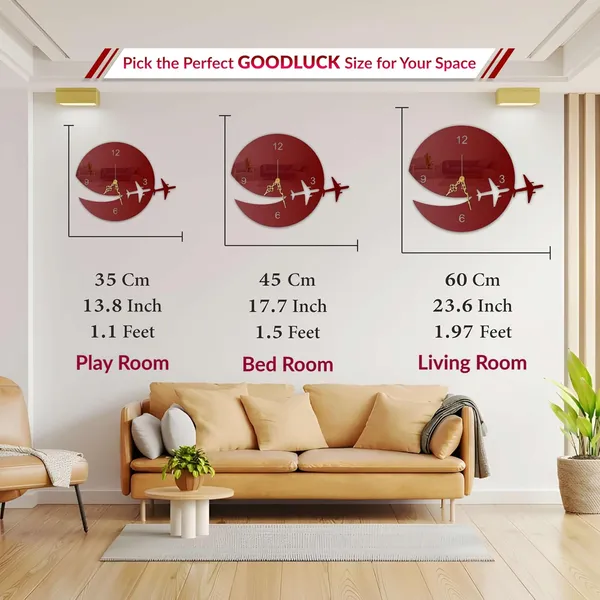 Wine_Red_Airplane_Trail_Wall_Clock_Metal_Built_Ultra_High_Gloss_Silent_Non_Ticking_Movement_Travel_Wall_Decor_Living_Room_Bedroom_Office