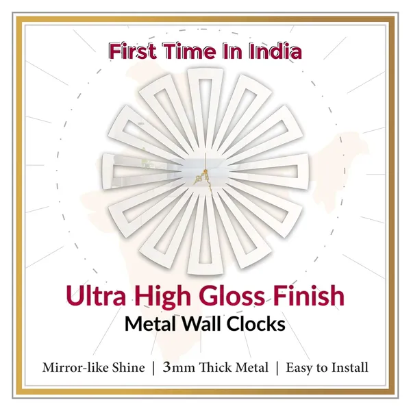 White_Geometric_Bloom_Wall_Clock_Metal_Built_Ultra_High_Gloss_Silent_Non_Ticking_Movement_Modern_Wall_Decor_Living_Room_Bedroom_Office