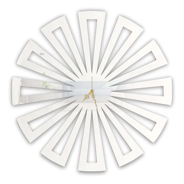 White_Geometric_Bloom_Wall_Clock_Metal_Built_Ultra_High_Gloss_Silent_Non_Ticking_Movement_Modern_Wall_Decor_Living_Room_Bedroom_Office