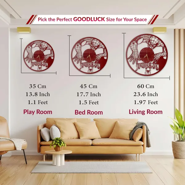 Wine_Red_Spider_Hero_Wall_Clock_Metal_Built_Ultra_High_Gloss_Metal_Wall_Clock_Silent_Non_Ticking_Movement_Kids_Room_Decor_Living_Room_Bedroom