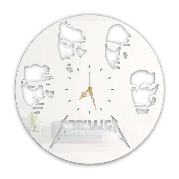 White_Rock_Legends_Wall_Clock_Metal_Built_Ultra_High_Gloss_Silent_Non_Ticking_Movement_Music_Wall_Decor_Living_Room_Studio_Bedroom