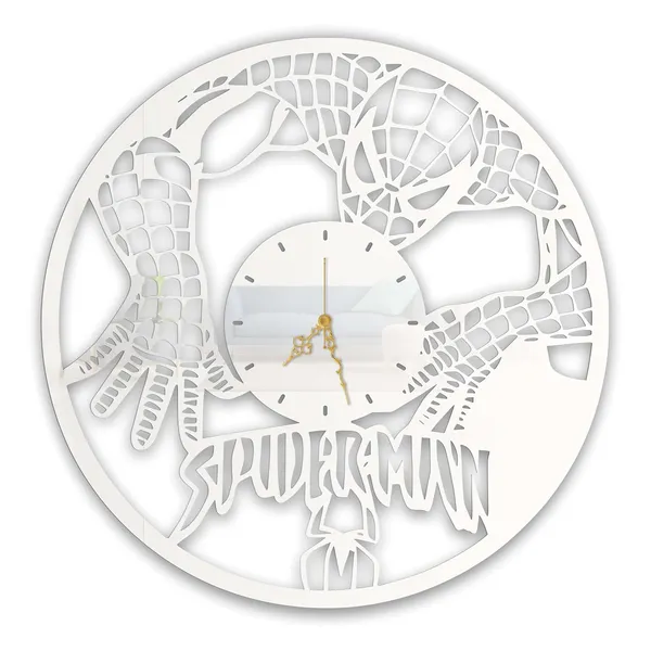 White_Spider_Hero_Wall_Clock_Metal_Built_Ultra_High_Gloss_Metal_Wall_Clock_Silent_Non_Ticking_Movement_Kids_Room_Decor_Living_Room_Bedroom