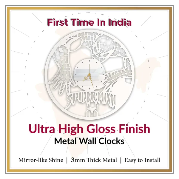 White_Spider_Hero_Wall_Clock_Metal_Built_Ultra_High_Gloss_Metal_Wall_Clock_Silent_Non_Ticking_Movement_Kids_Room_Decor_Living_Room_Bedroom