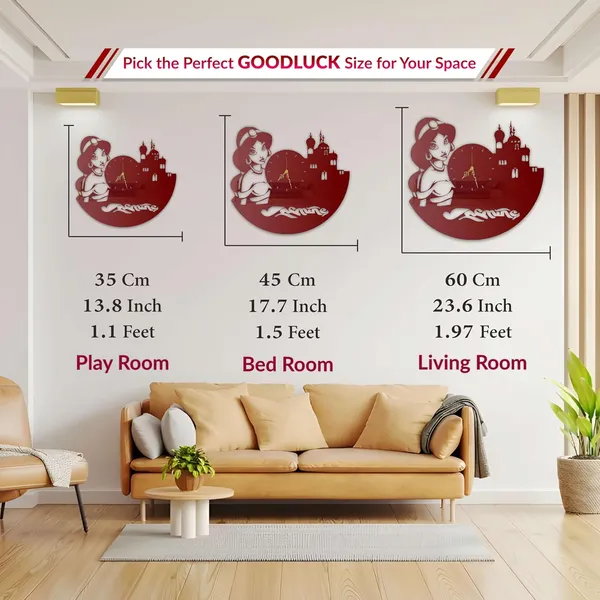 Wine_Red_Desert_Princess_Wall_Clock_Metal_Built_Ultra_High_Gloss_Metal_Wall_Clock_Silent_Non_Ticking_Movement_Fantasy_Wall_Decor_For_Kids_Room