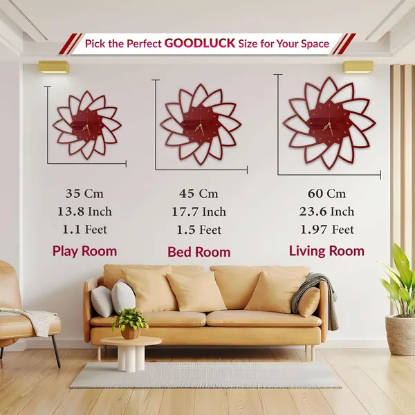 Wine_Red_Petal_Bloom_Wall_Clock_Metal_Built_Ultra_High_Gloss_Metal_Wall_Clock_Silent_Non_Ticking_Movement_Modern_Wall_Decor_For_Living_Room_Bedroom