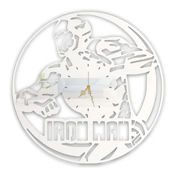 White_Metal_Armored_Hero_Wall_Clock_Metal_Art_Silent_Non_Ticking_Futuristic_Warrior_Theme_Wall_Decor_For_Living_Room_Bedroom