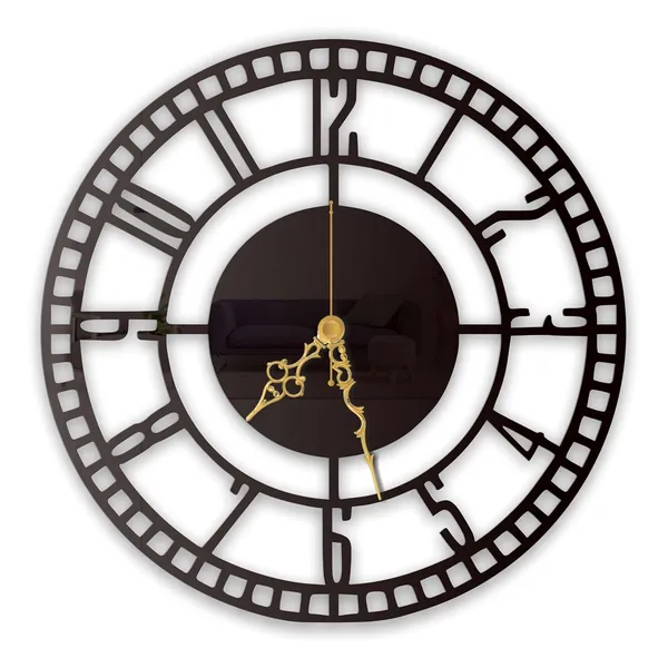 Black_Open_Frame_Roman_Wall_Clock_Metal_Built_Ultra_High_Gloss_Silent_Non_Ticking_Movement_Vintage_Wall_Decor_Living_Room_Bedroom_Office