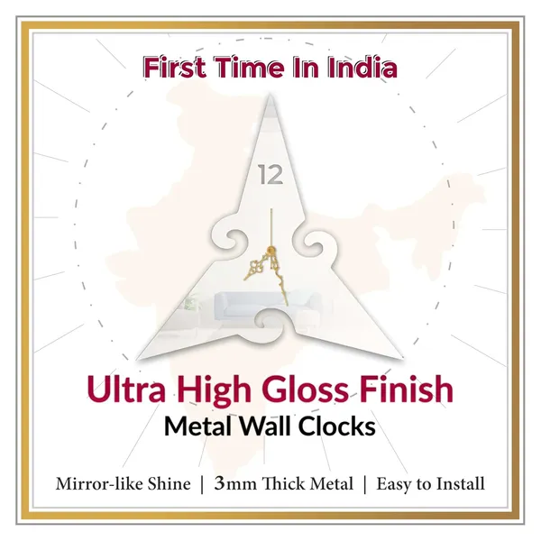 White_Tri_Edge_Artistic_Wall_Clock_Metal_Ultra_High_Gloss_Silent_Non_Ticking_Unique_Triangle_Shape_Wall_Decor_For_Living_Room