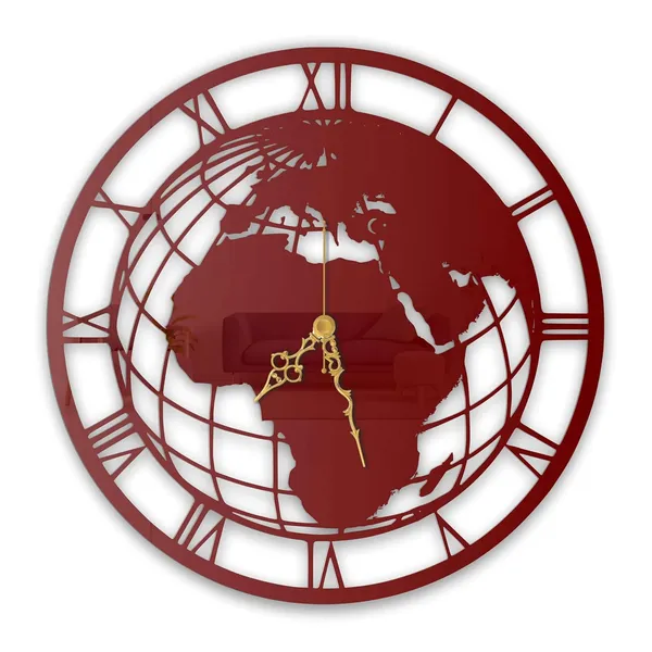 Wine_Red_World_Globe_Wall_Clock_Metal_Built_Ultra_High_Gloss_Silent_Non_Ticking_Movement_Modern_Wall_Decor_Living_Room_Office_Study_Room