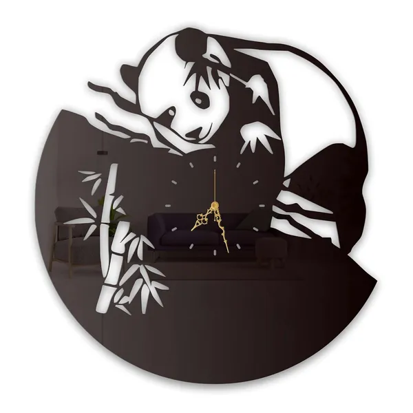 Black_Panda_Bamboo_Wall_Clock_Metal_Built_Ultra_High_Gloss_Metal_Wall_Clock_Silent_Non_Ticking_Movement_Cute_Animal_Wall_Decor_For_Living_Room