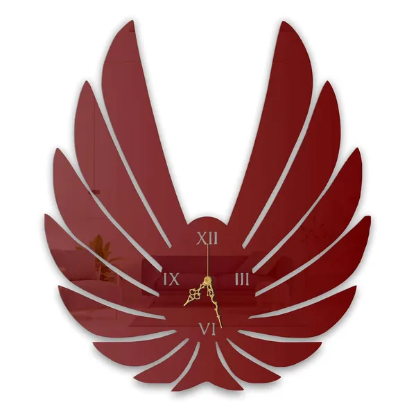 Wine_Red_Royal_Wings_Wall_Clock_Metal_Built_Ultra_High_Gloss_Metal_Wall_Clock_Silent_Non_Ticking_Movement_Modern_Wall_Decor_For_Living_Room_Bedroom