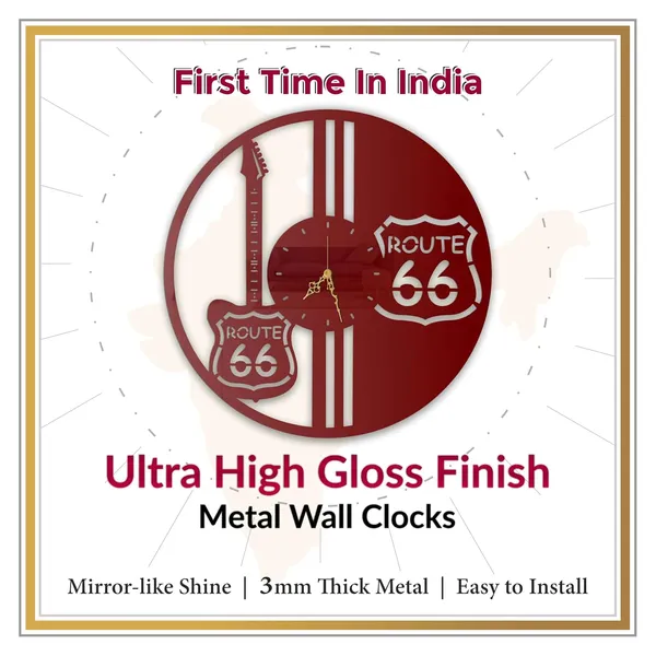 Wine_Red_Highway_Rider_Wall_Clock_Metal_Built_Ultra_High_Gloss_Metal_Wall_Clock_Silent_Non_Ticking_Movement_Retro_Wall_Decor_For_Living_Room_Cafe