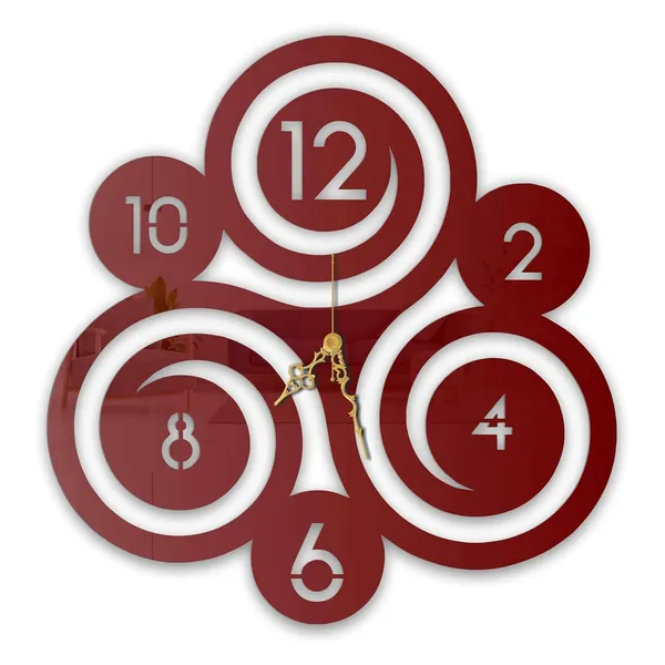 Wine_Red_Swirl_Fusion_Wall_Clock_Metal_Built_Ultra_High_Gloss_Metal_Wall_Clock_Silent_Non_Ticking_Movement_Modern_Wall_Decor_For_Living_Room_Bedroom