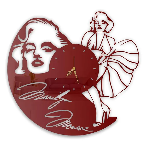 Wine_Red_Vintage_Glam_Diva_Wall_Clock_Metal_Built_Ultra_High_Gloss_Metal_Wall_Clock_Silent_Non_Ticking_Movement_Retro_Wall_Decor_For_Living_Room
