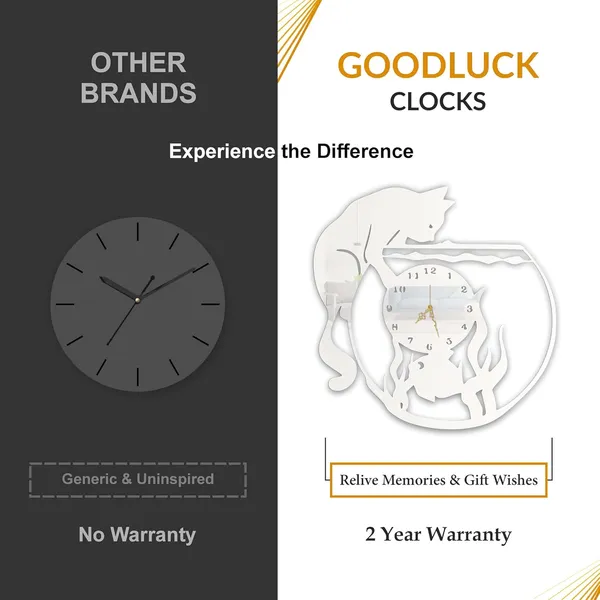 White_Cat_Fish_Bowl_Wall_Clock_Metal_Built_Ultra_High_Gloss_Silent_Non_Ticking_Movement_Cute_Wall_Decor_Living_Room_Bedroom_Kids_Room