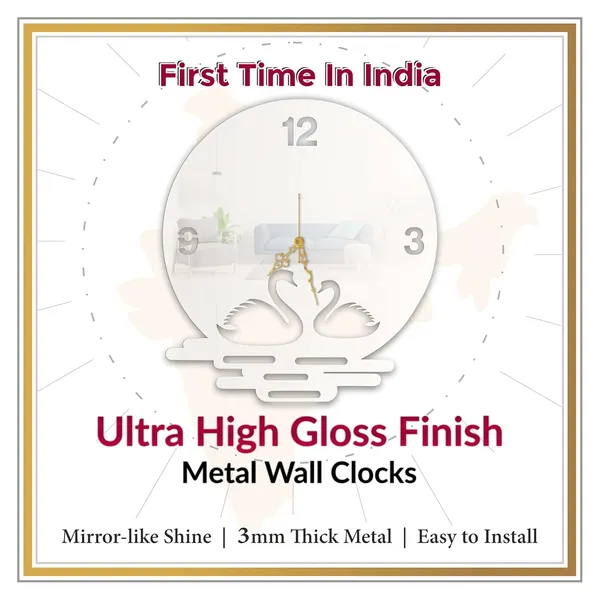 White_Swan_Romance_Wall_Clock_Metal_Built_Ultra_High_Gloss_Metal_Wall_Clock_Silent_Non_Ticking_Movement_Modern_Wall_Decor_For_Living_Room_Bedroom