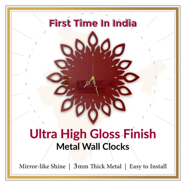 Wine_Red_Lotus_Burst_Wall_Clock_Metal_Built_Ultra_High_Gloss_Metal_Wall_Clock_Silent_Non_Ticking_Movement_Modern_Wall_Decor_For_Living_Room_Bedroom