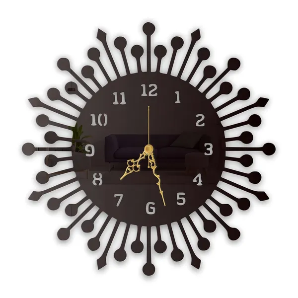 Black_Sunburst_Modern_Wall_Clock_Metal_Built_Ultra_High_Gloss_Silent_Non_Ticking_Movement_Contemporary_Wall_Decor_Living_Room_Bedroom_Office