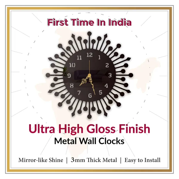 Black_Sunburst_Modern_Wall_Clock_Metal_Built_Ultra_High_Gloss_Silent_Non_Ticking_Movement_Contemporary_Wall_Decor_Living_Room_Bedroom_Office
