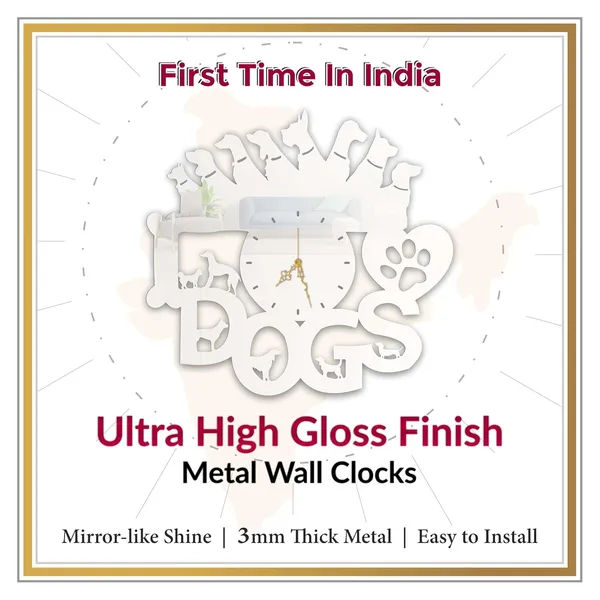 White_Dog_Lovers_Wall_Clock_I_Love_Dogs_Design_Metal_Built_Ultra_High_Gloss_Silent_Non_Ticking_Movement_Pet_Lover_Wall_Decor_For_Living_Room