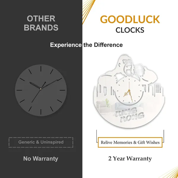 White_Giant_Ape_Titan_Wall_Clock_Metal_Built_Ultra_High_Gloss_Silent_Non_Ticking_Movement_Action_Wall_Decor_Living_Room_Bedroom_Fan_Cave