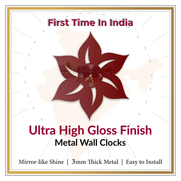 Wine_Red_Petal_Star_Wall_Clock_Metal_Built_Ultra_High_Gloss_Metal_Wall_Clock_Silent_Non_Ticking_Movement_Modern_Wall_Decor_For_Living_Room_Bedroom