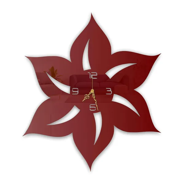 Wine_Red_Petal_Star_Wall_Clock_Metal_Built_Ultra_High_Gloss_Metal_Wall_Clock_Silent_Non_Ticking_Movement_Modern_Wall_Decor_For_Living_Room_Bedroom