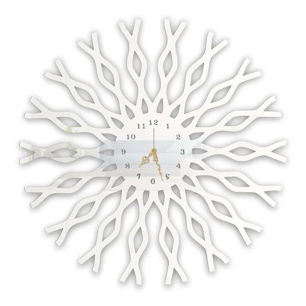 White_Abstract_Sunburst_Wall_Clock_Metal_Built_Ultra_High_Gloss_Silent_Non_Ticking_Movement_Modern_Art_Wall_Decor_For_Living_Room