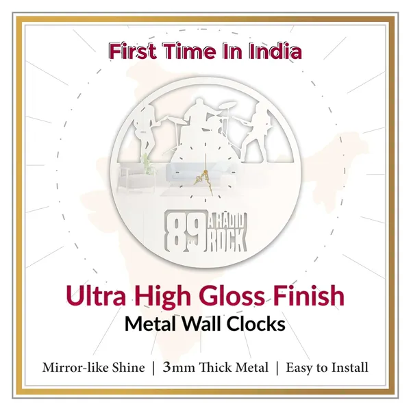 White_Rock_Band_Stage_Wall_Clock_Ultra_High_Gloss_Metal_Metal_Built_Silent_Non_Ticking_Modern_Wall_Decor_Living_Room_Bedroom_Music_Studio_Clock