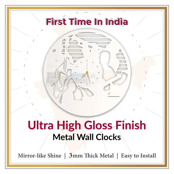 White_Live_Band_Music_Theme_Wall_Clock_Ultra_High_Gloss_Metal_Built_Silent_Non_Ticking_Music_Wall_Decor_Living_Room_Studio_Entertainment_Room