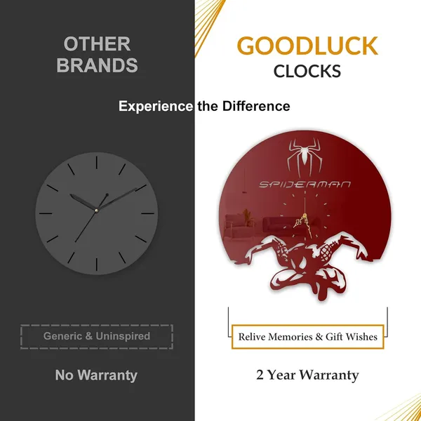 Wine_Red_Spider_Hero_Wall_Clock_Ultra_High_Gloss_Metal_Built_Silent_Non_Ticking_Movement_Action_Hero_Wall_Decor_Living_Room_Bedroom_Kids_Room
