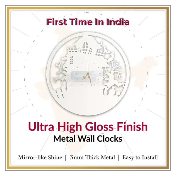 White_Haunted_Night_Wall_Clock_Ultra_High_Gloss_Metal_Built_Silent_Non_Ticking_Movement_Spooky_Wall_Decor_Living_Room_Bedroom_Halloween_Theme
