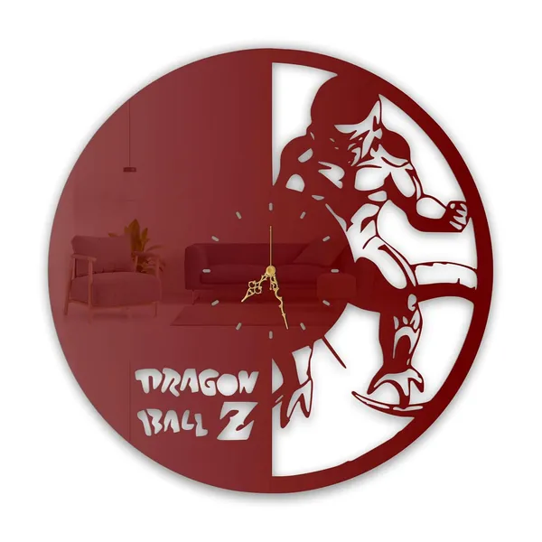 Wine_Red_Cosmic_Conqueror_Wall_Clock_Ultra_High_Gloss_Metal_Built_Silent_Non_Ticking_Movement_Anime_Wall_Decor_Bedroom_Living_Room_Game_Room