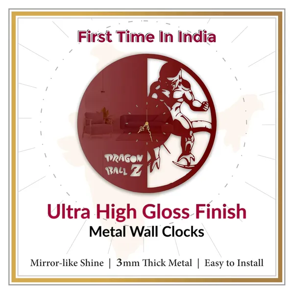 Wine_Red_Cosmic_Conqueror_Wall_Clock_Ultra_High_Gloss_Metal_Built_Silent_Non_Ticking_Movement_Anime_Wall_Decor_Bedroom_Living_Room_Game_Room