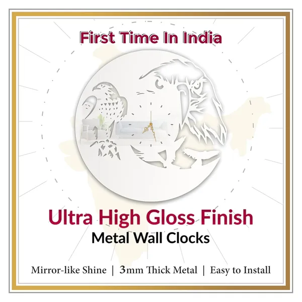 White_Majestic_Eagle_Wall_Clock_Ultra_High_Gloss_Metal_Built_Silent_Non_Ticking_Nature_Wall_Decor_Living_Room_Bedroom_Office_Study_Room