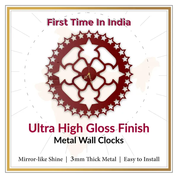 Wine_Red_Star_Gear_Wall_Clock_Metal_Built_Ultra_High_Gloss_Silent_Non_Ticking_Movement_Metal_Wall_Clock_Modern_Wall_Decor_For_Living_Room_Office