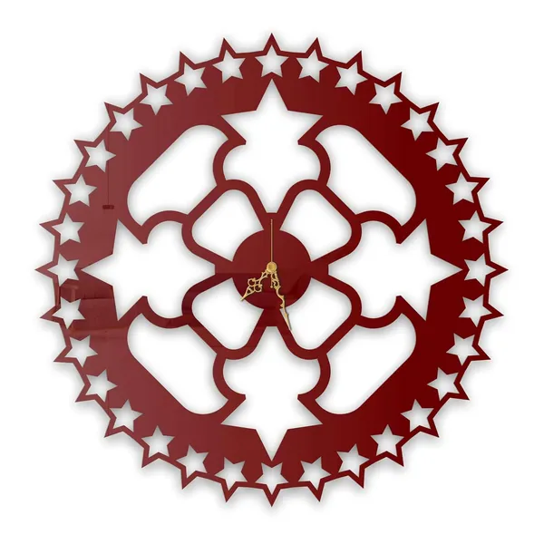Wine_Red_Star_Gear_Wall_Clock_Metal_Built_Ultra_High_Gloss_Silent_Non_Ticking_Movement_Metal_Wall_Clock_Modern_Wall_Decor_For_Living_Room_Office
