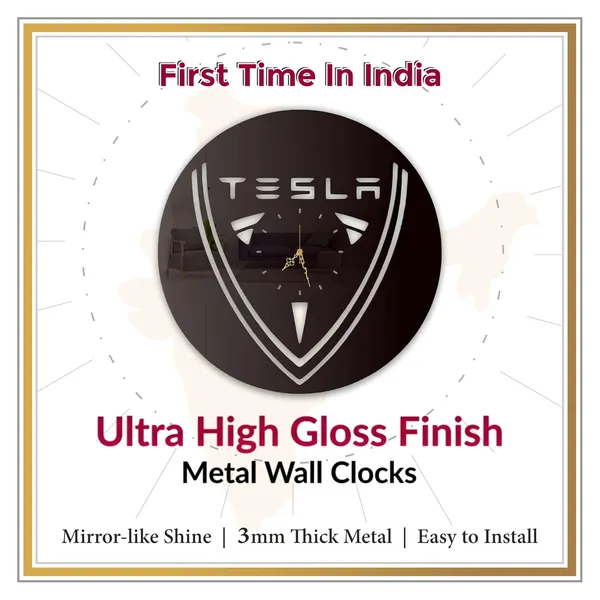Black_Electric_Future_Crest_Wall_Clock_Ultra_High_Gloss_Metal_Built_Silent_Non_Ticking_Movement_Futuristic_Ev_Wall_Decor_Living_Room_Office_Garage