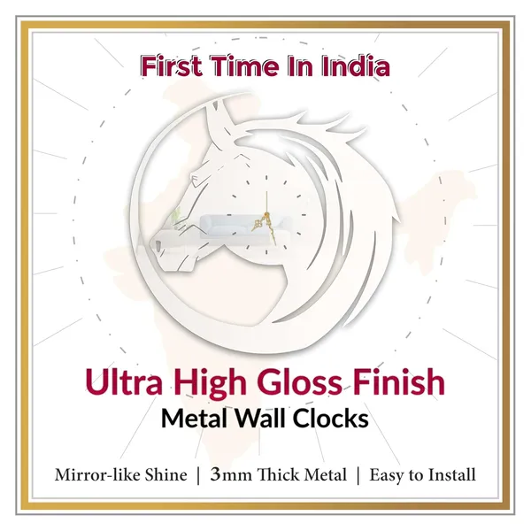White_Majestic_Horse_Wall_Clock_Ultra_High_Gloss_Metal_Built_Silent_Non_Ticking_Metal_Wall_Clock_Elegant_Decor_Living_Room_Bedroom_Office