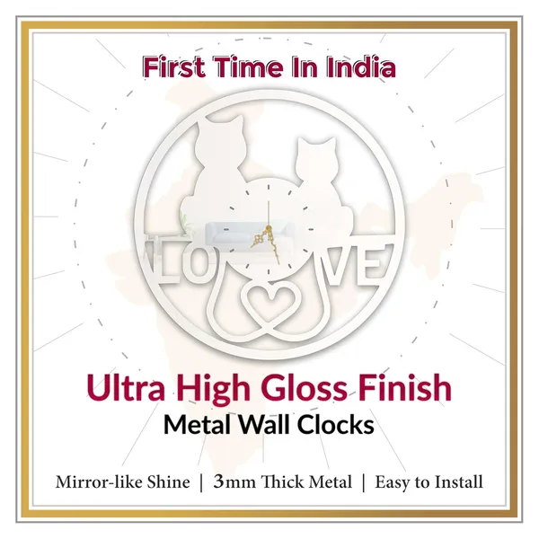 White_Cat_Love_Wall_Clock_Ultra_High_Gloss_Metal_Built_Silent_Non_Ticking_Movement_Romantic_Wall_Decor_Living_Room_Bedroom_Home_Office