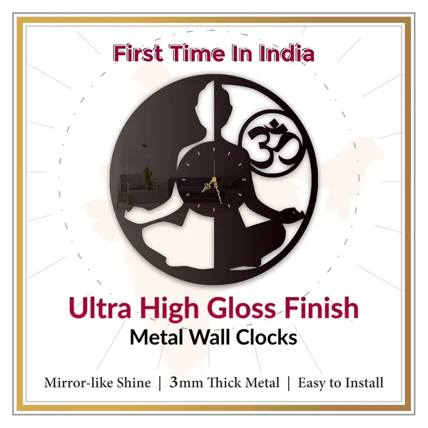 Black_Meditation_Om_Wall_Clock_Ultra_High_Gloss_Metal_Built_Silent_Non_Ticking_Metal_Wall_Clock_Spiritual_Decor_Living_Room_Yoga_Room_Bedroom