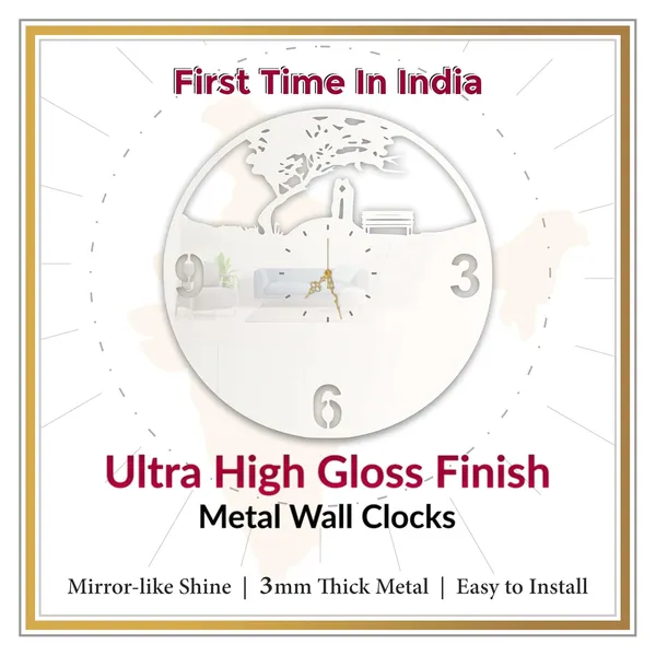 White_Romantic_Couple_Silhouette_Wall_Clock_Ultra_High_Gloss_Metal_Built_Silent_Non_Ticking_Movement_Love_Theme_Wall_Decor_Living_Room