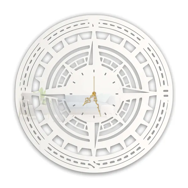 White_Compass_Star_Wall_Clock_Ultra_High_Gloss_Metal_Built_Silent_Non_Ticking_Movement_Modern_Wall_Decor_Living_Room_Office_Bedroom