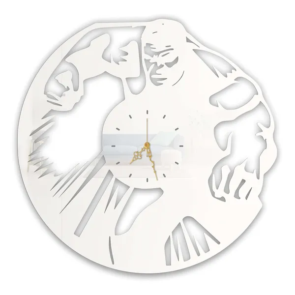 White_Mighty_Green_Warrior_Wall_Clock_Ultra_High_Gloss_Metal_Metal_Built_Silent_Non_Ticking_Living_Room_Bedroom_Hero_Theme_Clock