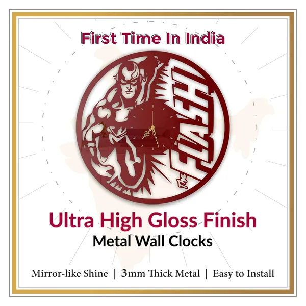 Wine_Red_Shadow_Vigil_Wall_Clock_Ultra_High_Gloss_Metal_Built_Silent_Non_Ticking_Movement_Modern_Wall_Decor_Living_Room_Bedroom_Fan_Corner