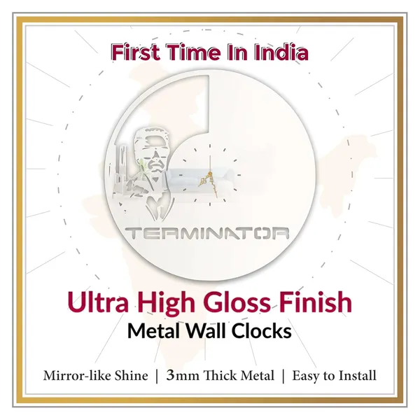 White_Cyborg_Warrior_Wall_Clock_Ultra_High_Gloss_Metal_Built_Silent_Non_Ticking_Modern_Wall_Decor_Living_Room_Gaming_Room_Office_Studio