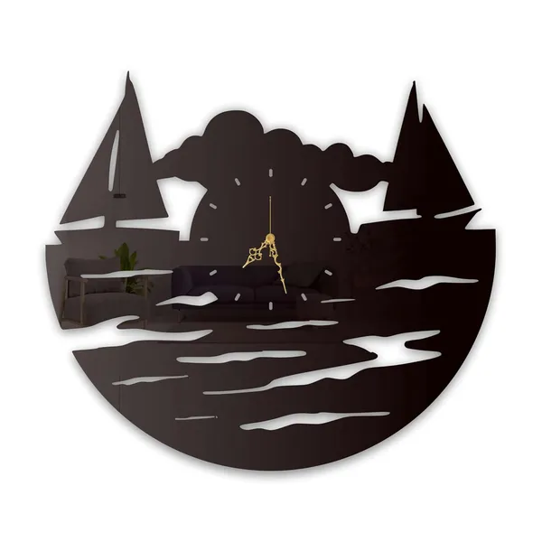 Black_Sunset_Sailboats_Wall_Clock_Ultra_High_Gloss_Metal_Built_Silent_Non_Ticking_Metal_Wall_Clock_Nautical_Decor_Living_Room_Beach_Theme